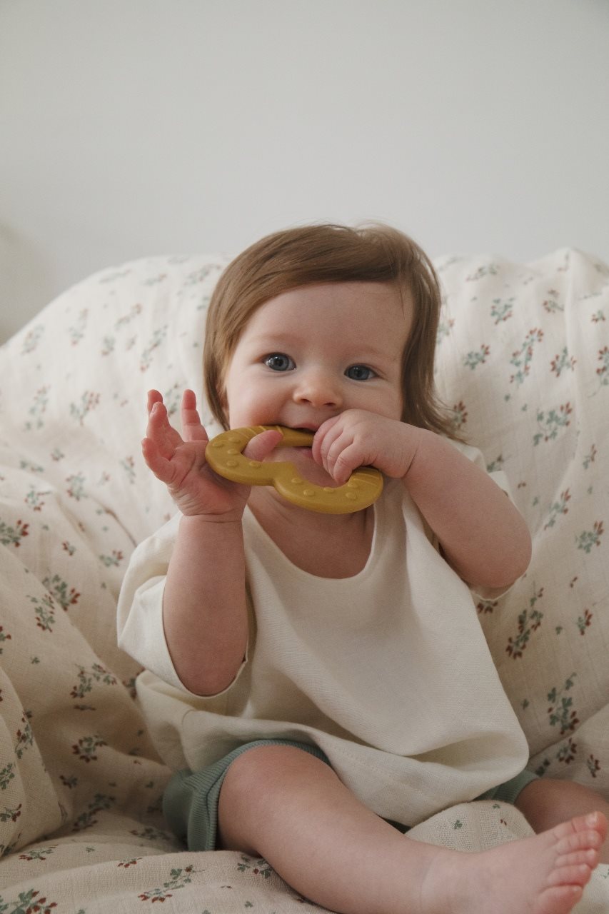 Bibs Baby Bitie Heart Mustard